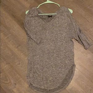 Grey cold shoulder tunic